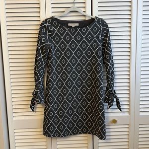 Gray Patterned Loft Dress